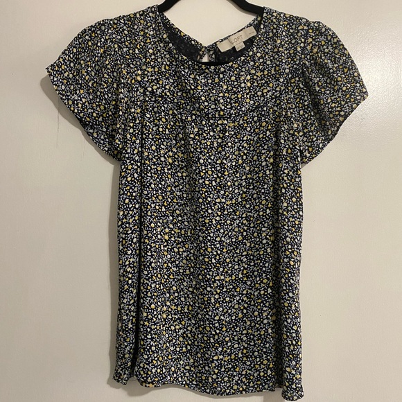 Loft Mixed Media Blouse - Picture 1 of 5